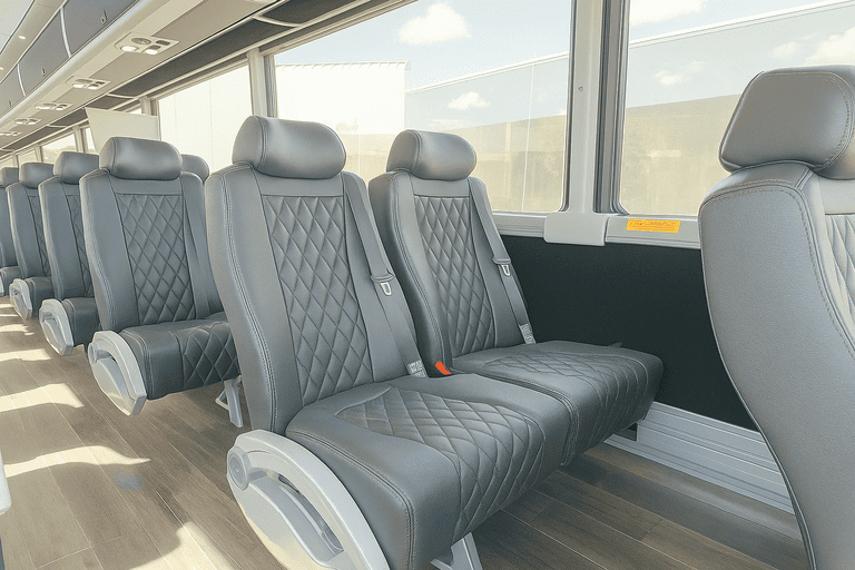 interior of Charter Bus Rental Lake Havasu City charter bus